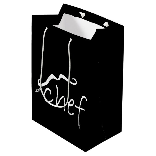 Sac Cadeau Moyen Zee Chef Français Black MGB (Devant Angle)