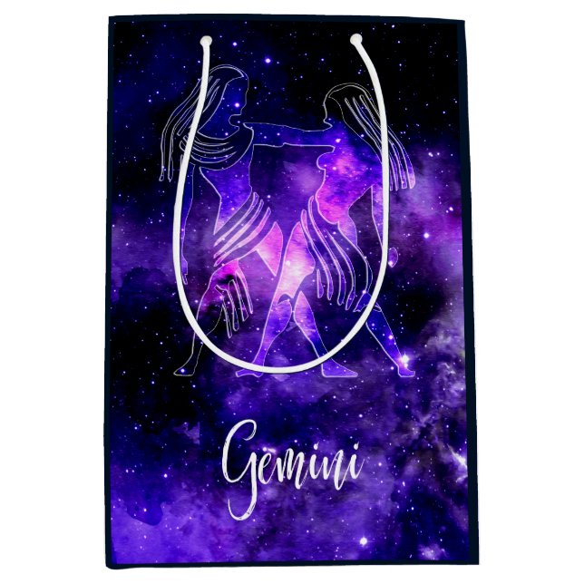 Sac Cadeau Moyen Zodiac : Gemini (Devant)