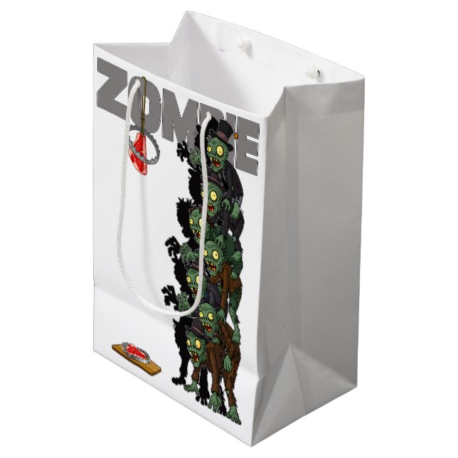 Sac Cadeau Moyen zombies (Devant Angle)