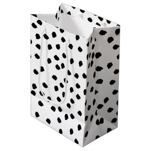 Sac Cadeau Moyen Zones Dalmatiennes minimalistes Simple Moderne Cut