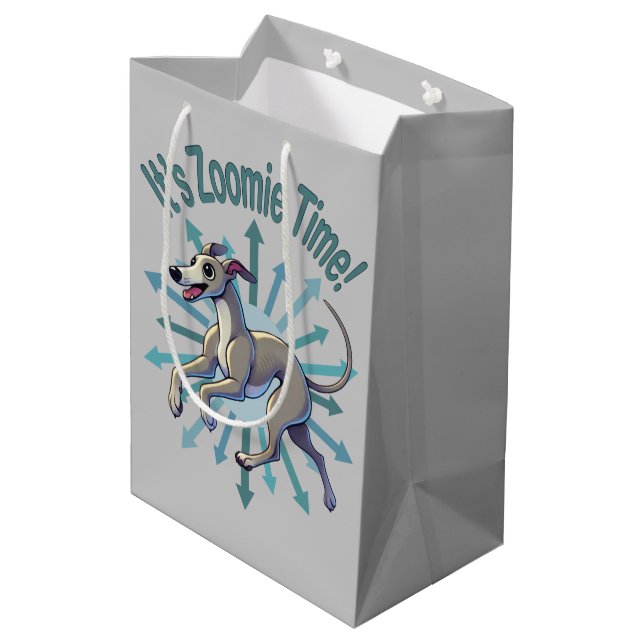 Sac Cadeau Moyen Zoomie Time Greyhound (Dos Angle)