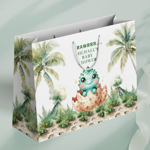 Sac Cadeau Naissance Bébé Dino Bleu Éclosion Proch