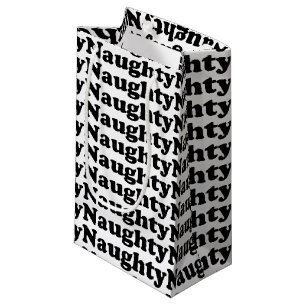 Sac Cadeau Naughty noir & blanc motif drôle petit mignon 