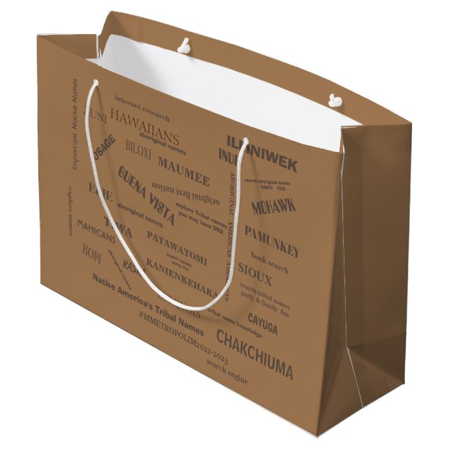 Sac Cadeau / Noms de tribus de la première nation/ (Dos Angle)