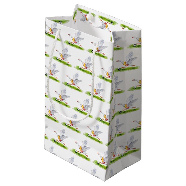 Sac cadeau Oie de soccer (Devant Angle)