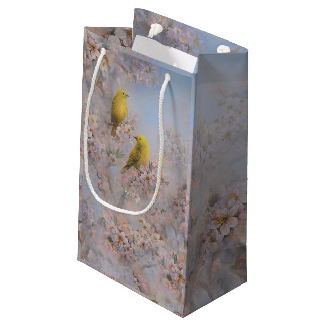 Sac Cadeau Oiseaux Jaunes (Dos Angle)
