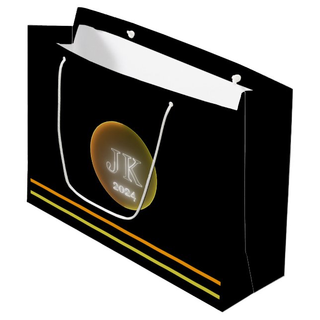 Sac cadeau Orange Yellow Lines JK 2024 (Devant Angle)