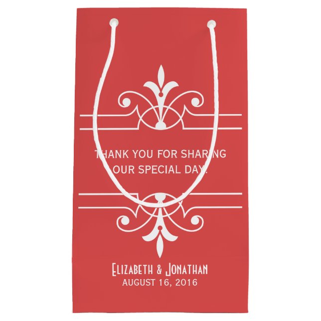 Sac cadeau ornemental Fancy Rouge (Devant)