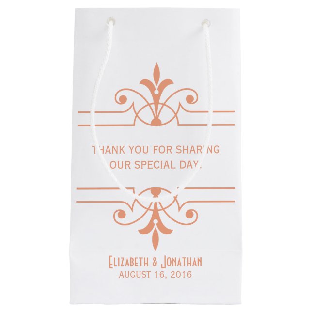 Sac cadeau ornemental Orange v2 (Devant)