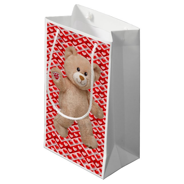 Sac cadeau Ours en peluche de Saint-Valentin (Devant Angle)