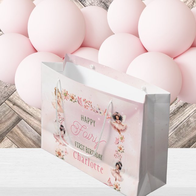 Sac Cadeau Pailleté Rose Fairy First (Créateur téléchargé)