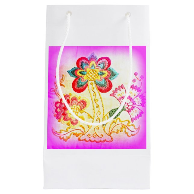 sac cadeau palmier rose (Devant)