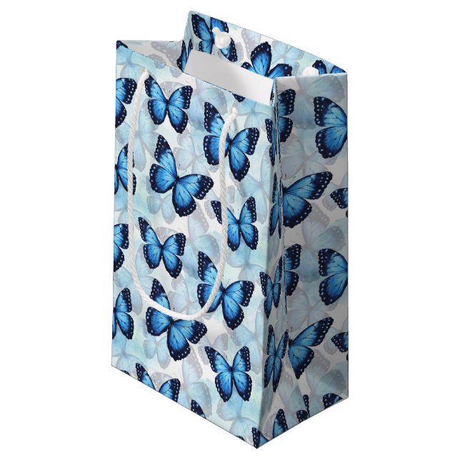 Sac cadeau Papillon bleu (Devant Angle)