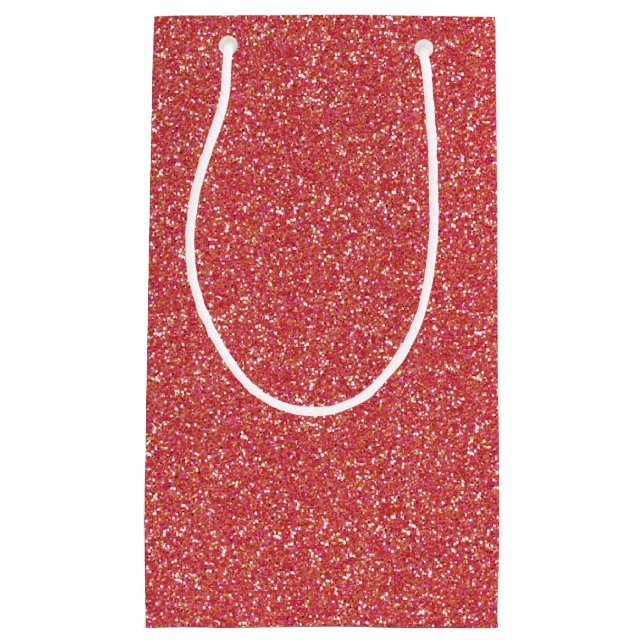 Sac cadeau Parties scintillant étincelle de corail (Devant)