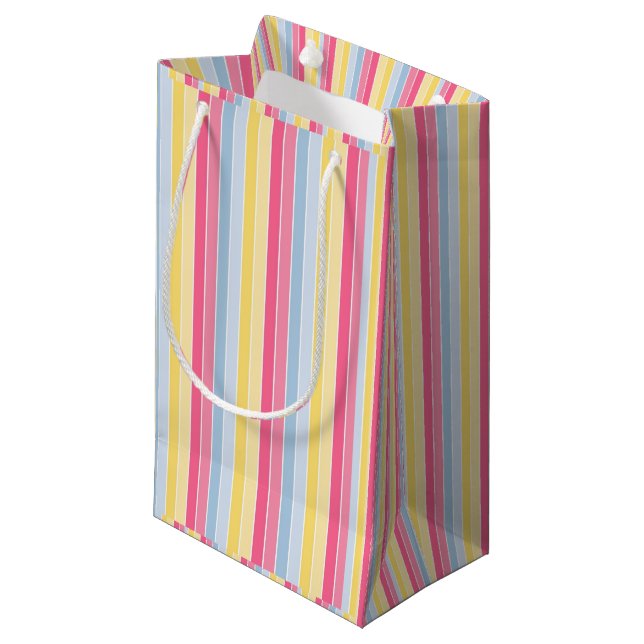 Sac cadeau Pastel Stripe (Devant Angle)