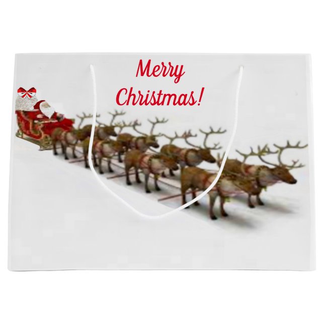 Sac cadeau père Noël et Reindeer (Devant)