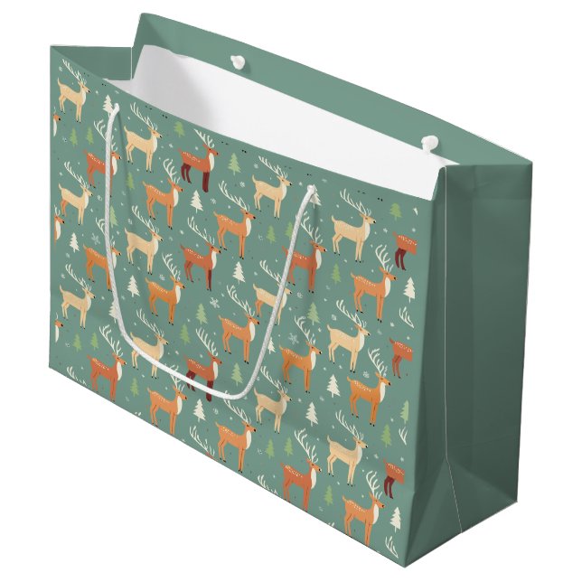 Sac cadeau père Noël Reindeer (Devant Angle)
