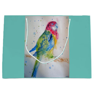 Sac Cadeau Perruche Rosella Rouge