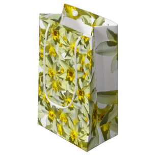 Sac cadeau personnalisé avec photo de jonquilles