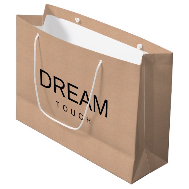 Sac cadeau personnalisé de style Kraft pour usage  (Devant Angle)