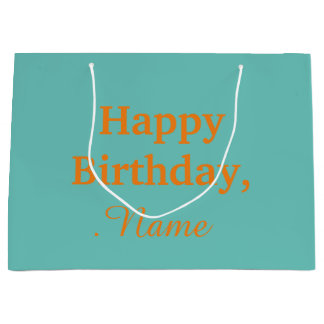 Sac Cadeau Personnalisé Moderne, Chic Happy