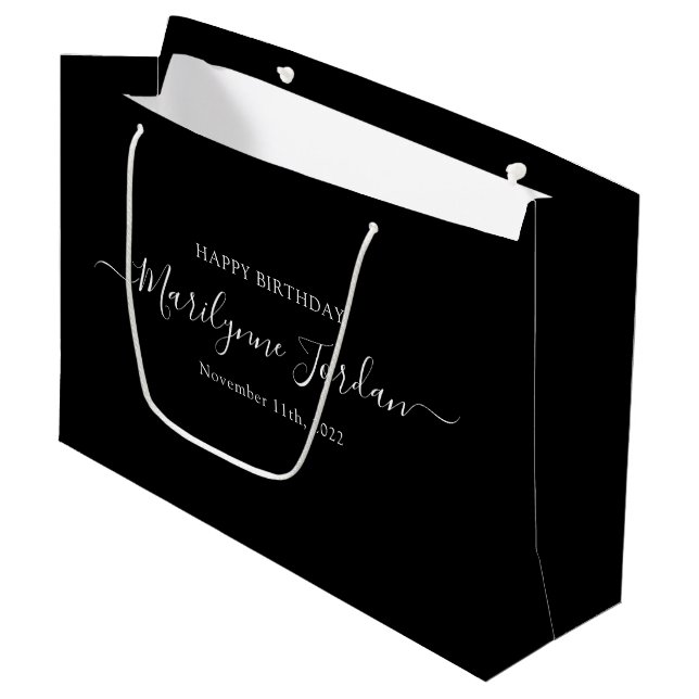 Sac cadeau personnalisé pour anniversaire grand fo (Devant Angle)