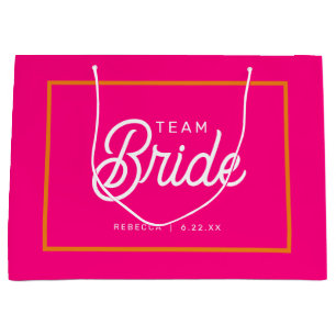 Sac cadeau personnalisé pour l'équipe de la mariée