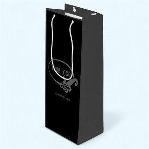 Sac cadeau personnalisé pour vin logo d'entreprise