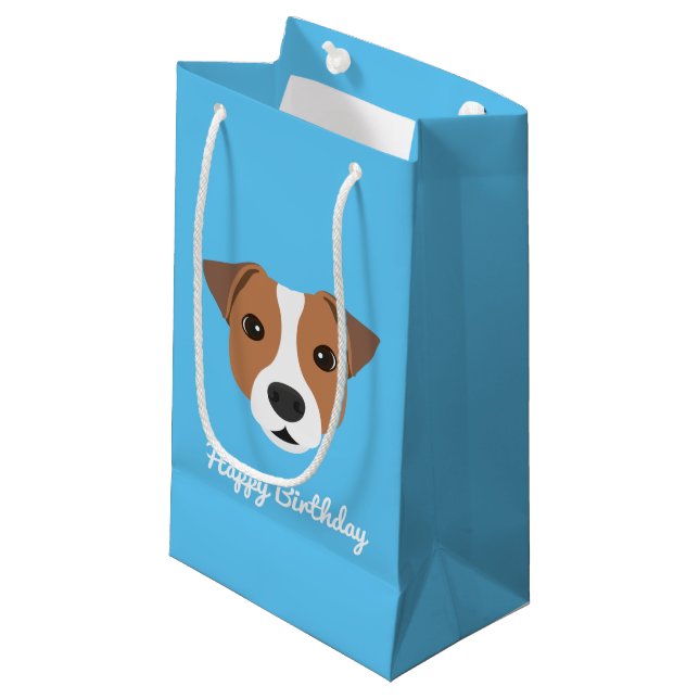 Sac cadeau petit Jack Russell mignon (Devant Angle)