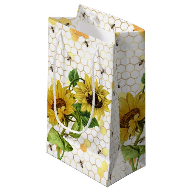 Sac Cadeau Petit Modèle Six de la Série Tournesol  (Devant Angle)