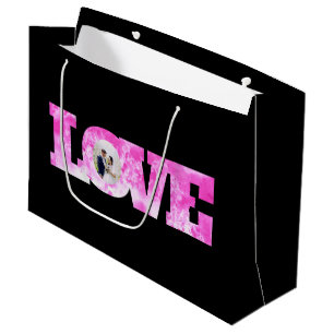Sac cadeau photo d'amour