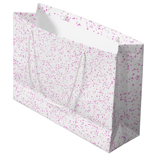 Sac cadeau Pluie rose (Devant Angle)
