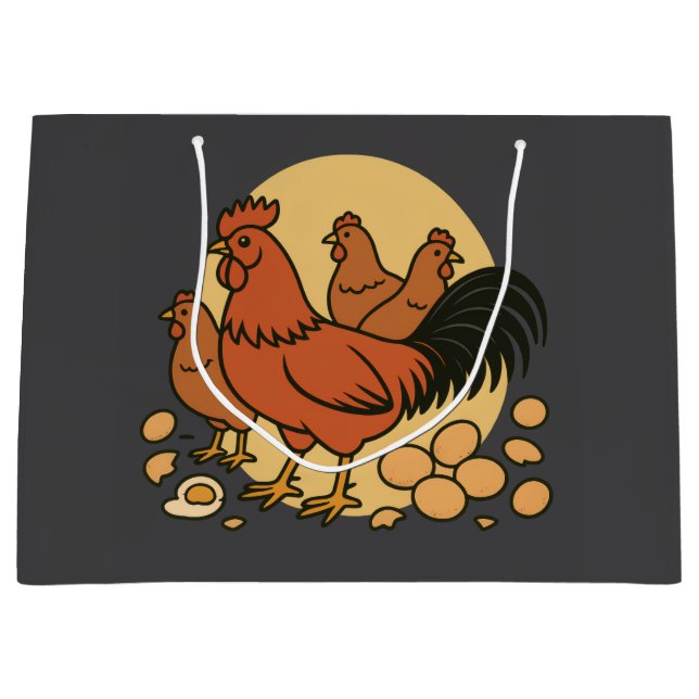 Sac Cadeau pour Amoureux de Poulet (Devant)