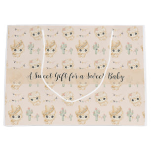 Sac cadeau pour baby shower avec motif de fête et