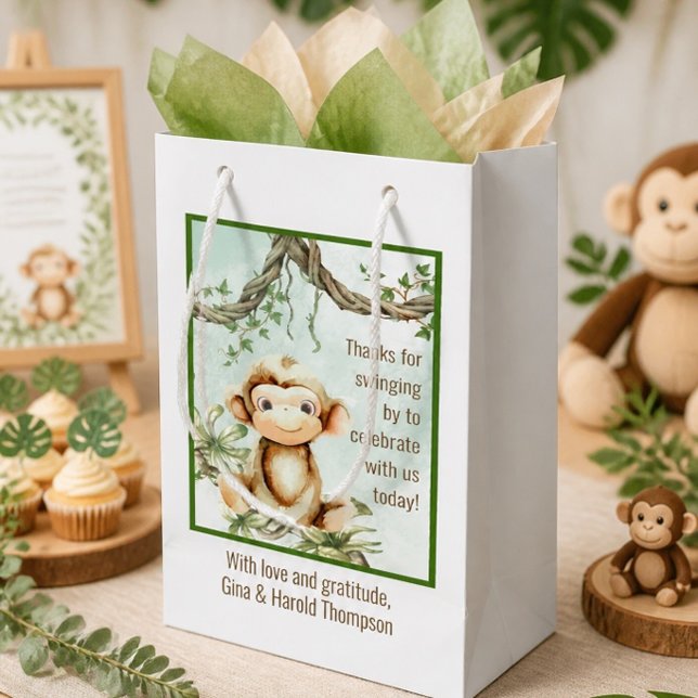 Sac cadeau pour Baby Shower singe (Créateur téléchargé)