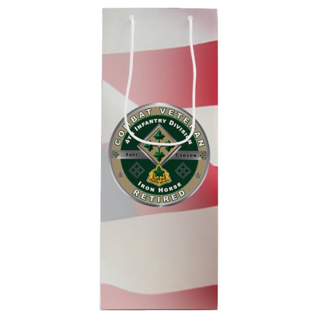 Sac Cadeau Pour Bouteille 4e division d'infanterie (Devant)