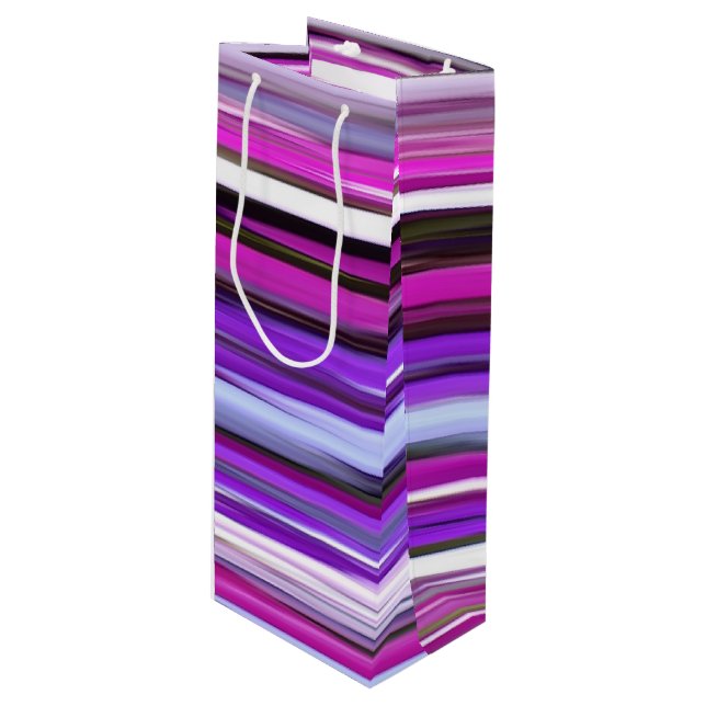 Sac Cadeau Pour Bouteille Abstrait #2 : Flou pourpre (Devant Angle)