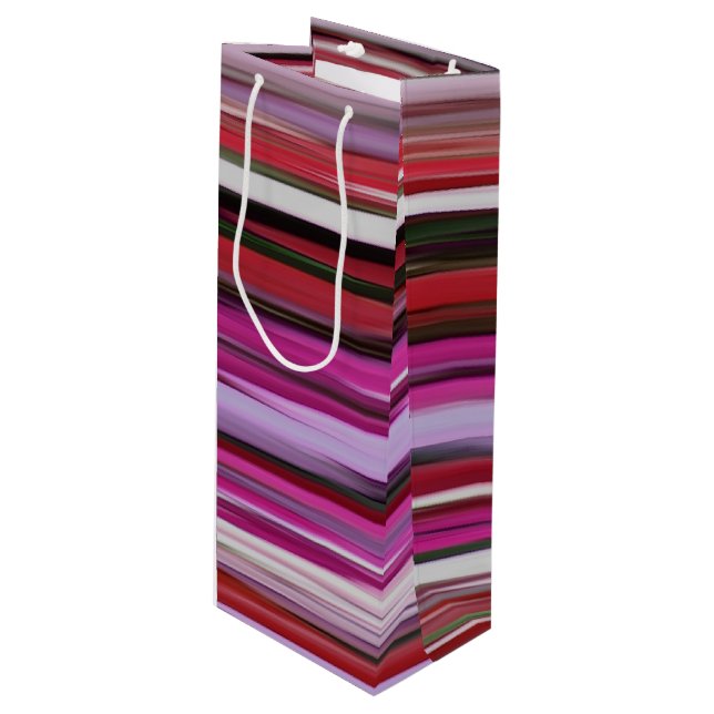 Sac Cadeau Pour Bouteille Abstrait #2 : Flou rouge (Devant Angle)