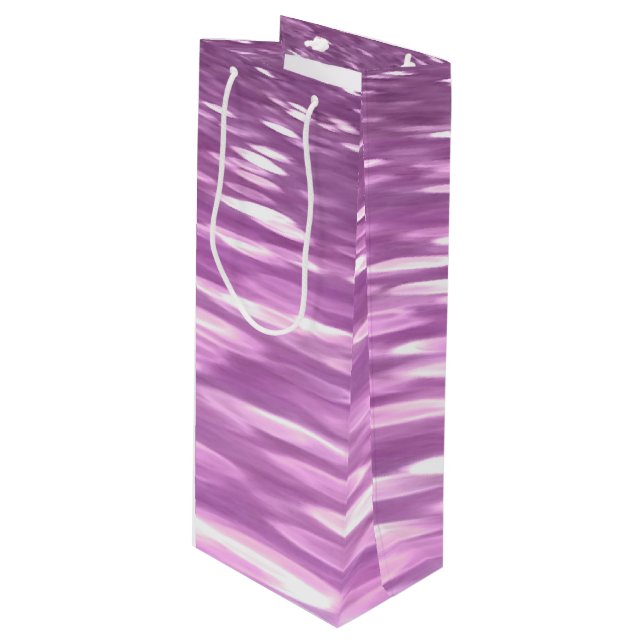 Sac Cadeau Pour Bouteille Abstrait #3 : Lilac Shimmer (Devant Angle)