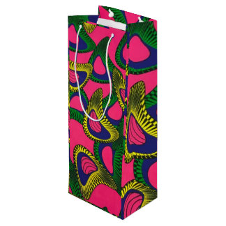 Sac Cadeau Pour Bouteille African Print Wine Gift Bag