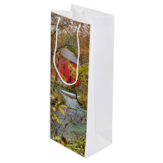 Sac Cadeau Pour Bouteille Allée à travers les bois (Devant Angle)