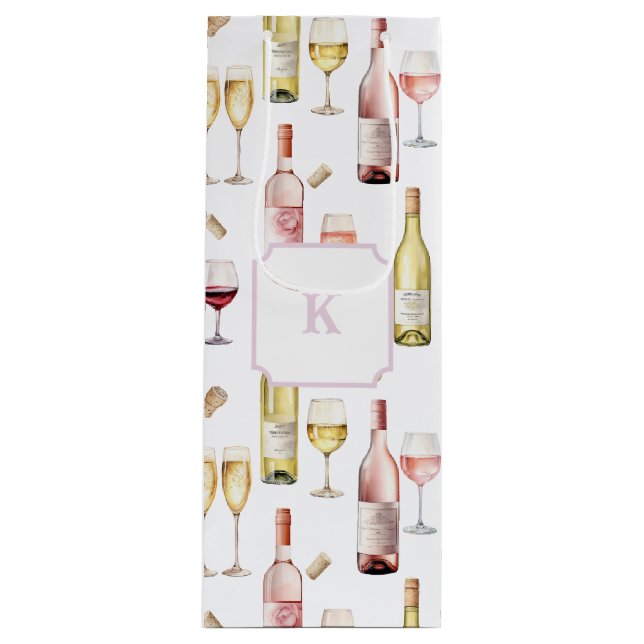 Sac Cadeau Pour Bouteille Amateur de vin  (Devant)