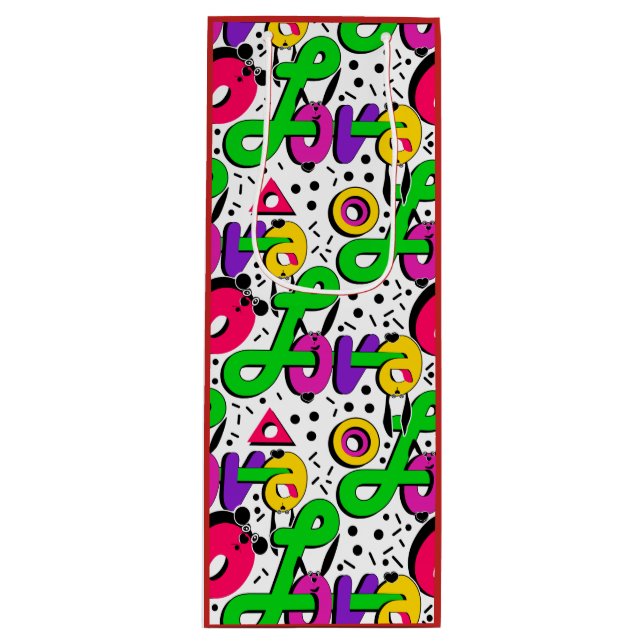 Sac Cadeau Pour Bouteille Amour, Saint Valentin (Devant)