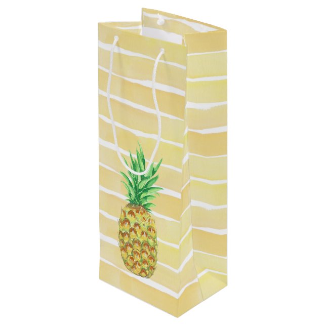 Sac Cadeau Pour Bouteille Ananas (Dos Angle)