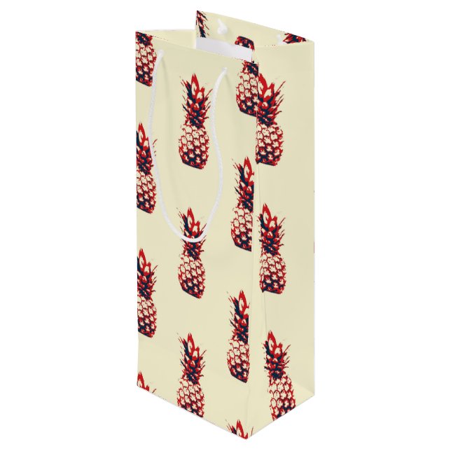 Sac Cadeau Pour Bouteille Ananas (Dos Angle)