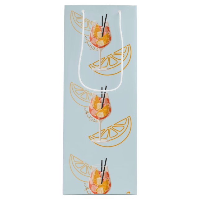 Sac Cadeau Pour Bouteille Aperol O'Clock (Devant)