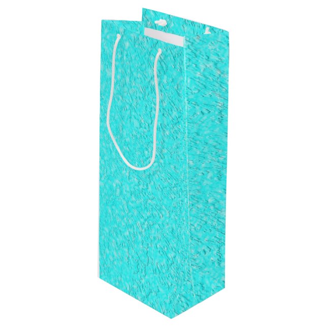 Sac Cadeau Pour Bouteille Aqua Blue (Devant Angle)
