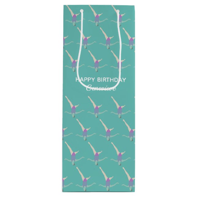 Sac Cadeau Pour Bouteille Artistic Swimming (Devant)