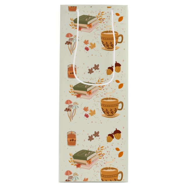 Sac Cadeau Pour Bouteille  Automne confortable (Devant)