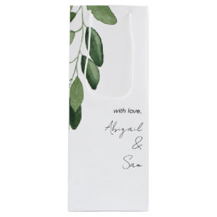 Sac Cadeau Pour Bouteille Avec l'amour Mariage de noms personnalisés